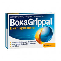 Таблетки от простуды и гриппа BOXAGRIPPAL Erkältungstabletten 200 mg/30 mg FTA 10 шт ANGELINI Pharma