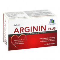 Пищевая добавка с L-аргинином ARGININ PLUS Vitamin B1+B6+B12+Folsäure Filmtabl. 120 шт Avitale