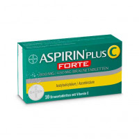 Шипучие таблетки Аспирина ASPIRIN plus C forte 800 mg/480 mg Brausetabletten 10 шт Bayer