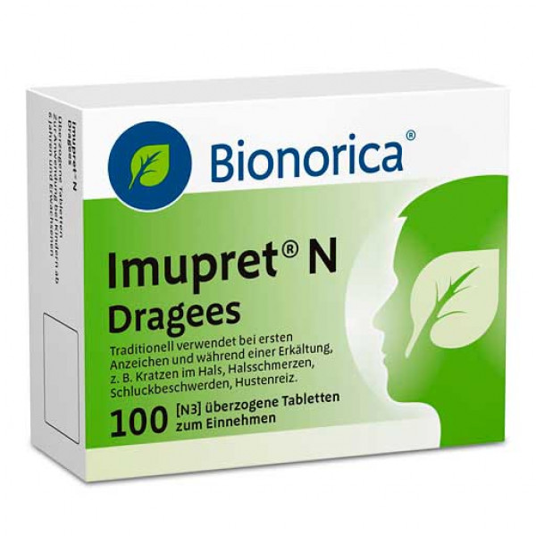 Драже из трав от простуды IMUPRET N Dragees 100 шт Bionorica Драже из трав от простуды IMUPRET N Dragees 100 шт Bionorica