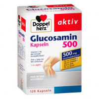 Капсулы для суставов с глюкозамином DOPPELHERZ Glucosamin 500 Kapseln 120 шт DoppelHerz