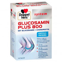 Капсулы для суставов с глюкозамином DOPPELHERZ Glucosamin Plus 800 system Kapseln 120 шт DoppelHerz