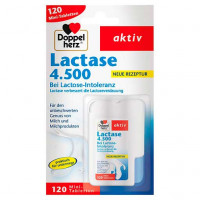Препарат для людей которые не переносят лактозу DOPPELHERZ Lactase 4. 500 Tabletten 120 таблеток DoppelHerz