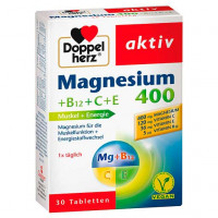 Витамины с магнием и B12 DOPPELHERZ Magnesium 400+B12+C+E Tabletten 30 шт DoppelHerz