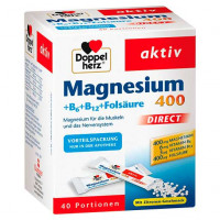 Витамины с магнием DOPPELHERZ Magnesium+B Vitamine DIRECT Pellets 40 шт DoppelHerz
