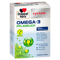 Капсулы Омега-3 для вегетарианцев DOPPELHERZ Omega-3 pflanzlich system Kapseln 60 шт DoppelHerz