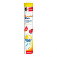 Шипучие таблетки с витамином С и цинком DOPPELHERZ Vitamin C+Zink Brausetabletten 15 шт DoppelHerz