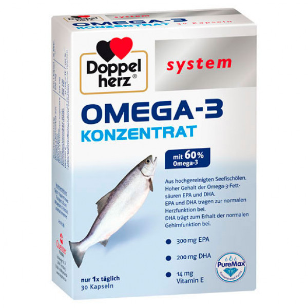 Омега-3 система концентрат Omega-3 konzentrat капсулы 30 шт DoppelHerz Омега-3 система концентрат Omega-3 konzentrat капсулы 30 шт DoppelHerz