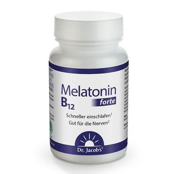 Мелатонин В 12 форте - для нервов и быстрого засыпания MELATONIN B12 forte Dr.Jacob's Tabletten 90 шт Dr.Jacobs Мелатонин В 12 форте - для нервов и быстрого засыпания MELATONIN B12 forte Dr.Jacob's Tabletten 90 шт Dr.Jacobs