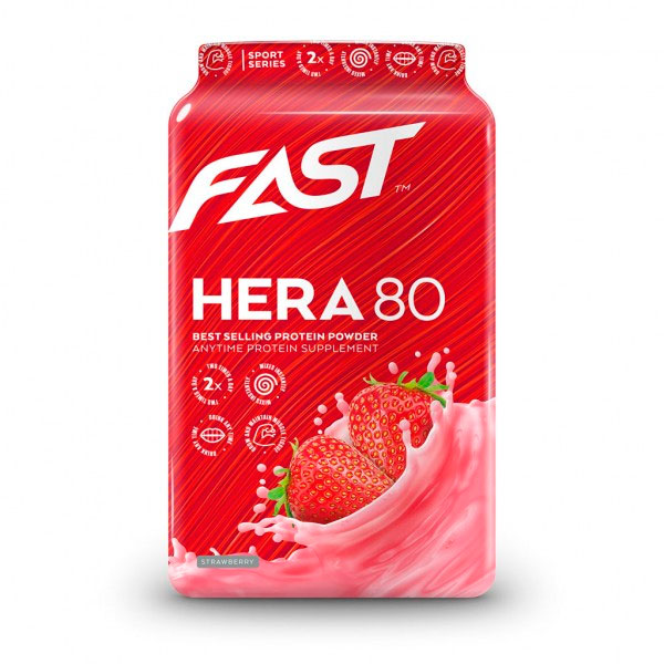 Порошок белковой сыворотки с клубникой HERA80 600 гр FAST Порошок белковой сыворотки с клубникой HERA80 600 гр FAST