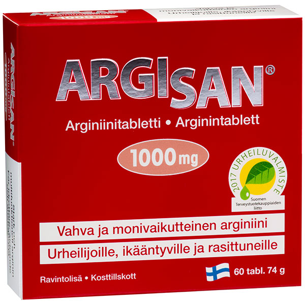 Витамины для сердца Argisan L-аргинин 1000 мг 60 таблеток Hankintatukku Витамины для сердца Argisan L-аргинин 1000 мг 60 таблеток Hankintatukku