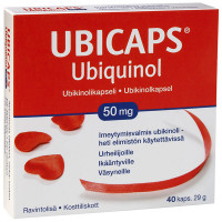 Убихинол для пожилых и уставших людей Ubicaps Ubiquinol 50 mg 40 капсул Hankintatukku