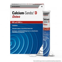 Шипучие таблетки с кальцием для женщин 45+ CALCIUM SANDOZ D Osteo 500 mg/1.000 I.E. Kautabl. 120 шт HEXAL