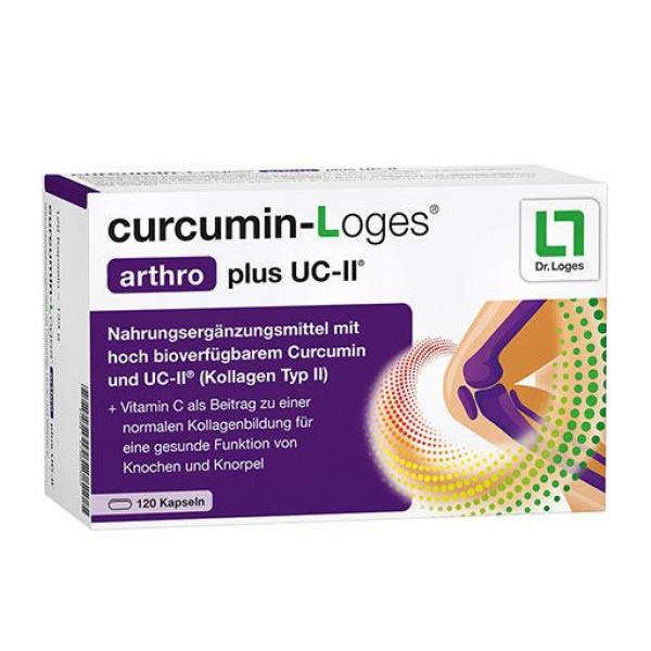 Пищевая добавка с куркумином для суставов и хрящей CURCUMIN-LOGES arthro plus UC-II Kapseln 120 шт Loges Пищевая добавка с куркумином для суставов и хрящей CURCUMIN-LOGES arthro plus UC-II Kapseln 120 шт Loges