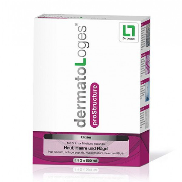 Эликсир с цинком для здоровья кожи, волос и ногтей DERMATOLOGES proStructure Flüssigk.z.Einnehmen 2X500 мл Loges Эликсир с цинком для здоровья кожи, волос и ногтей DERMATOLOGES proStructure Flüssigk.z.Einnehmen 2X500 мл Loges