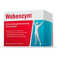 Препарат при жалобах на суставы и мышцы от травм или артрита WOBENZYM magensaftresistente Tabletten 200 таблеток MUCOS