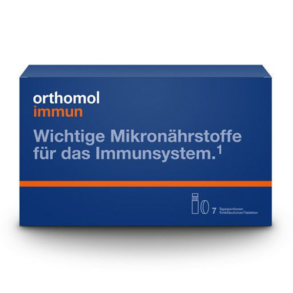 Биодобавка для иммунитета ORTHOMOL Immun Trinkfläschchen/Tabl.Kombipack. 7 шт ORTHOMOL Биодобавка для иммунитета ORTHOMOL Immun Trinkfläschchen/Tabl.Kombipack. 7 шт ORTHOMOL