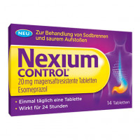 Таблетки от изжоги и отрыжки NEXIUM Control 20 mg magensaftresistente Tabletten 14 шт Pfizer