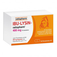Таблетки от боли IBU-LYSIN-ratiopharm 400 mg Filmtabletten 50 шт RatioPharm