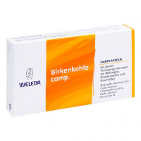 Препарат от вздутия живота и кишечных спазм BIRKENKOHLE comp. Hartkapseln 20 шт Weleda