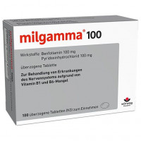 Для нервной системы витаминов В1 и В6 MILGAMMA 100 mg überzogene Tabletten 100 шт Worwag