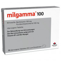 Для нервной системы витаминов В1 и В6 MILGAMMA 100 mg überzogene Tabletten 30 шт Worwag