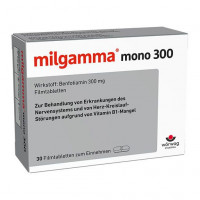 Для нервной системы витаминов В1 и В6 MILGAMMA mono 300 Filmtabletten 30 шт Worwag